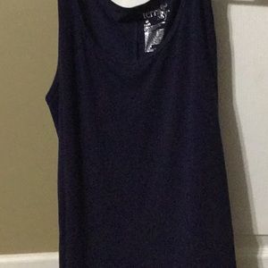 Terra & Sky navy blue tank tunic NWT